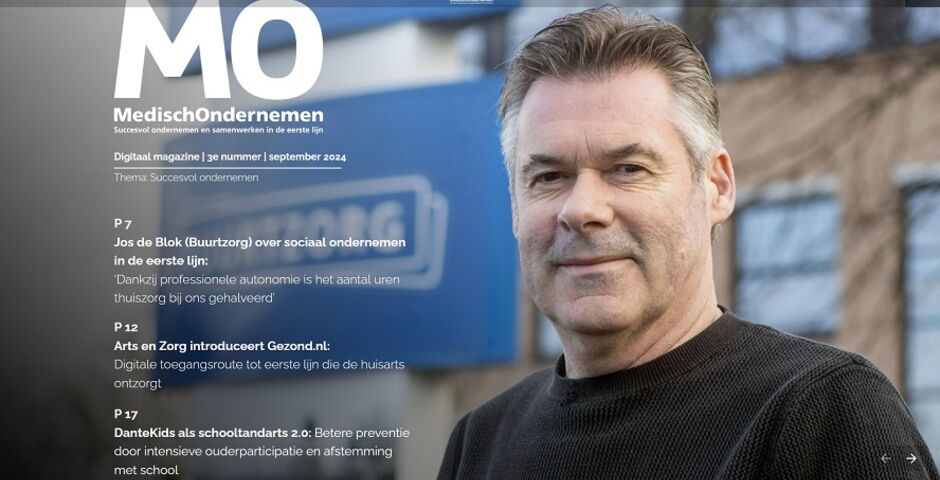 Jos de Blok op cover MedischOndernemen 3 2024 - Coverfoto Lenneke Lingmont Fotografie